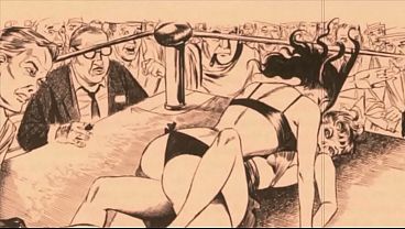 Arte vintage de pollas duras dibujadas con deseo prohibido