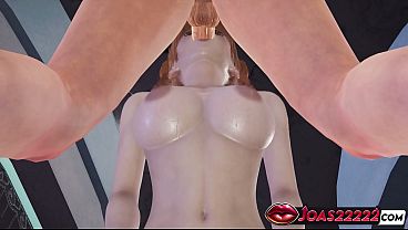 Fio la pelirroja sexy se traga una polla enorme en 3d