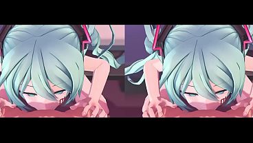 Hatsune miku domina en vr 360 con tu polla
