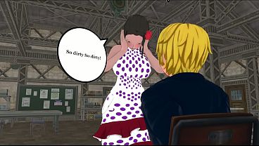 Sanji y violet follando en el videojuego, ¿qué debió pasar?